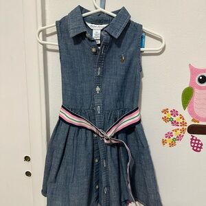 Ralph Lauren Sleeveless Denim Kids Dress